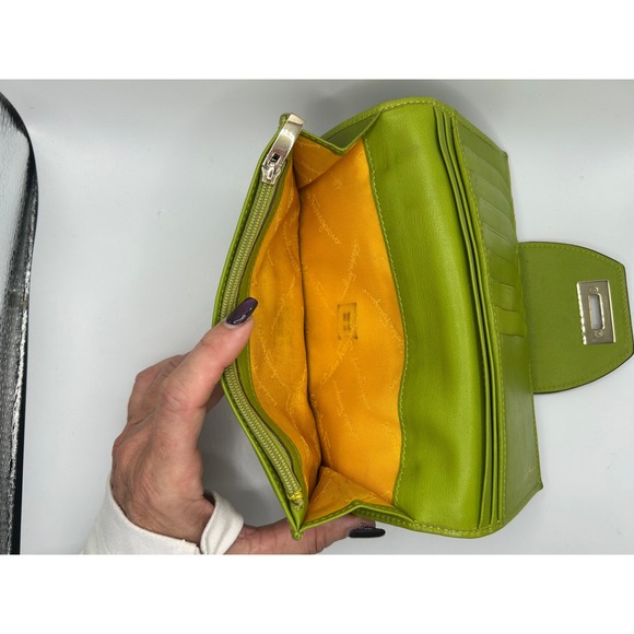 Salvatore Ferragamo Gancini Green Leather Continental Wallet #101 - Picture 16 of 16